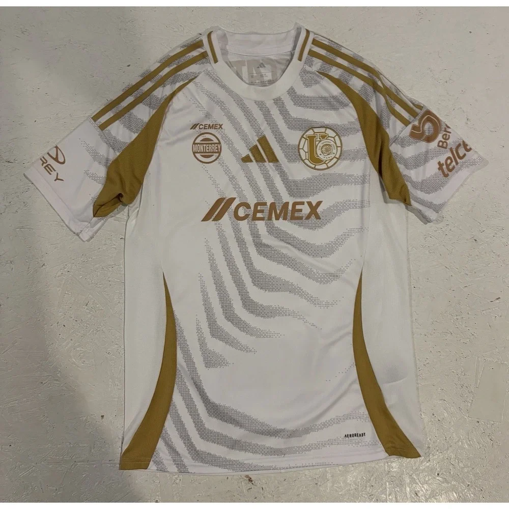 Adidas Tigres UANL Third Jersey White Gold 195 Men's Size M Slim IV6100